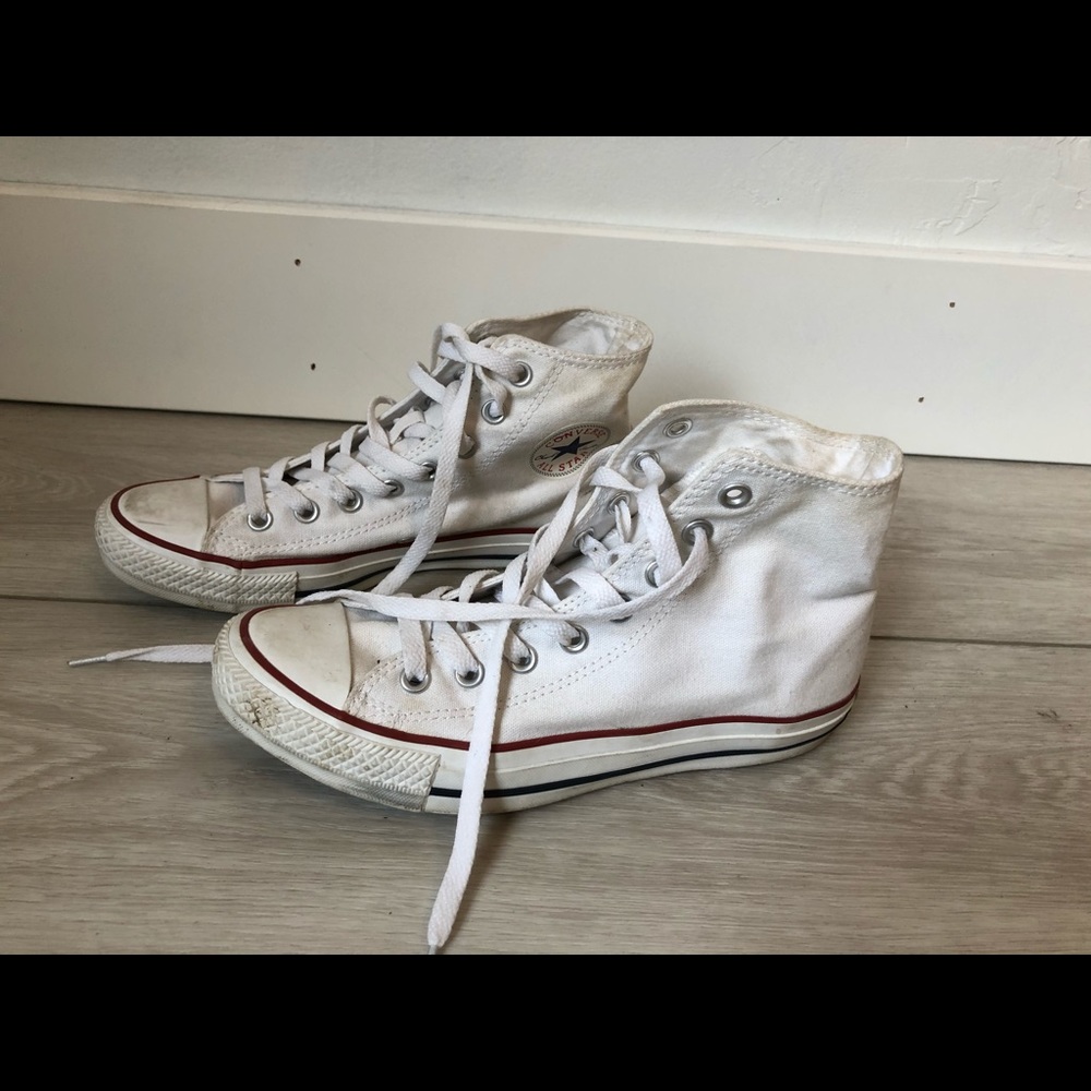 White Hightop Converse